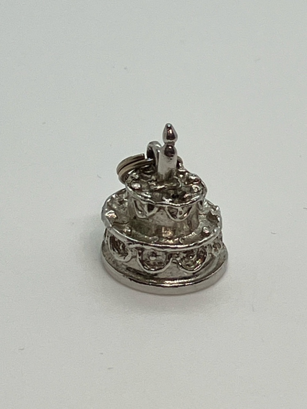 Vtg Sterling Silver Rembrandt Happy Birthday Cake Charm